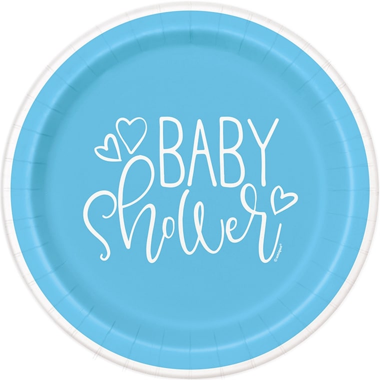 Product Image for Blue Heart Babyshower - Tallerkener 8 stk