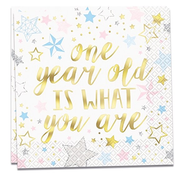 Product Image for Twinkle Twinkle Little Star, 1-års servietter 16 stk.