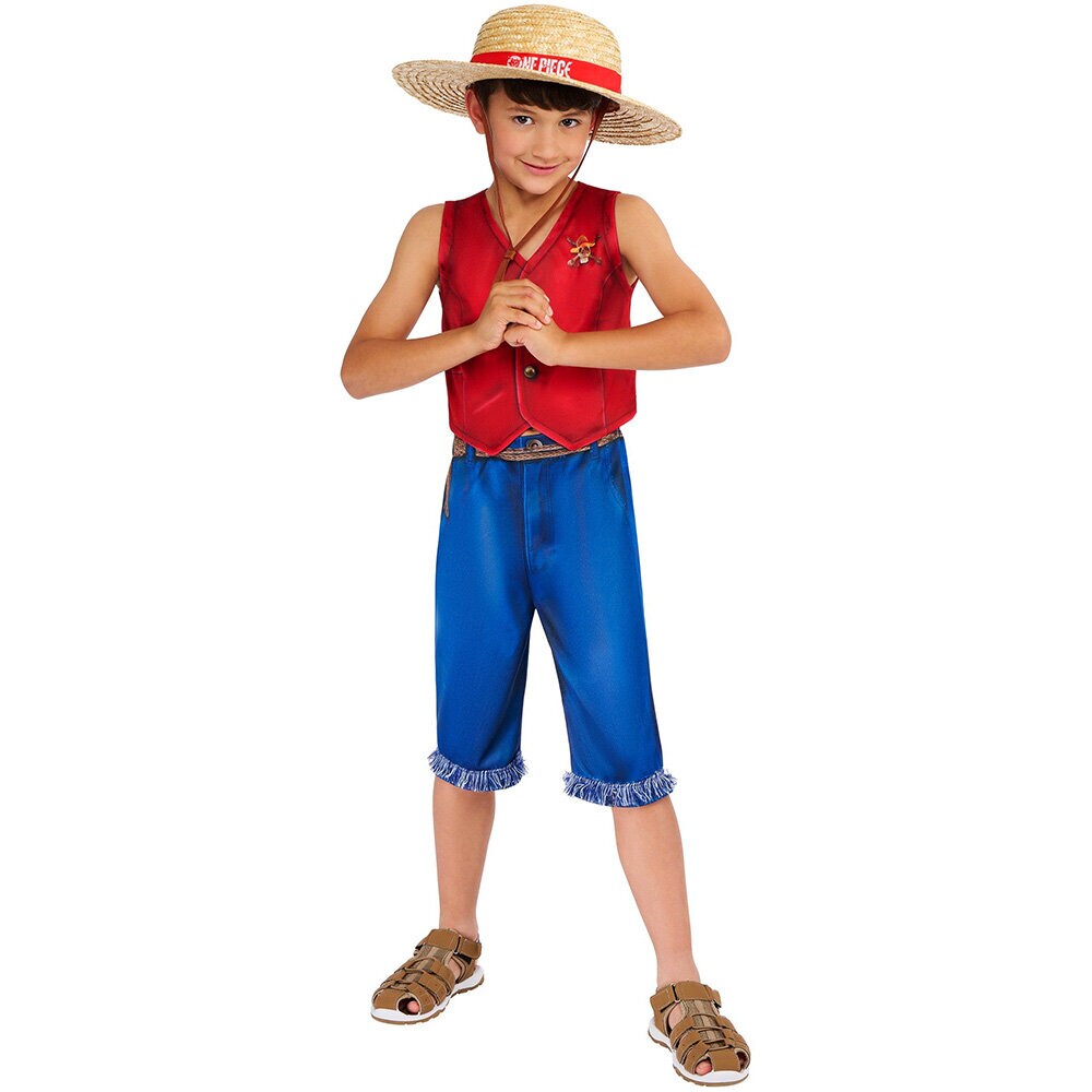 One Piece Luffy Kostume 7-8 år