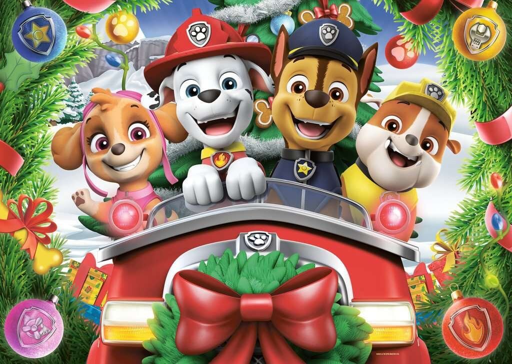 Ravensburger Gulvpuslespil - Paw Patrol Christmas 24 stk