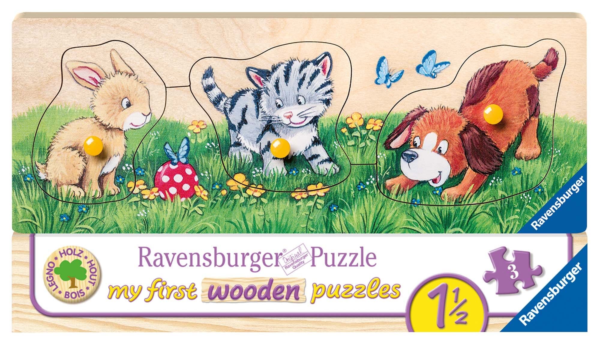 Ravensburger Puslespil, Cute Baby Animals 3 brikker