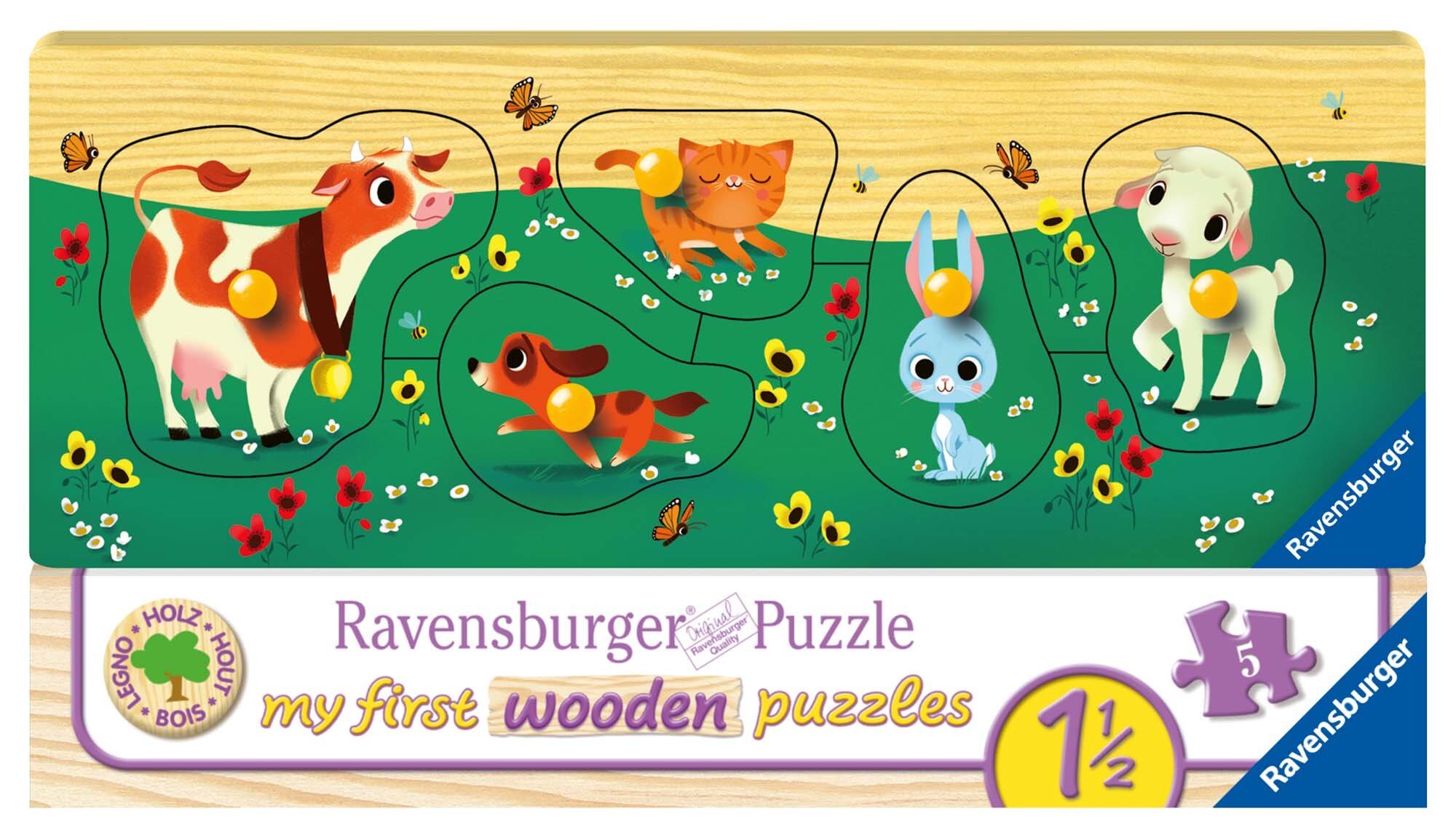 Ravensburger Puslespil, Animal Pals 5 brikker