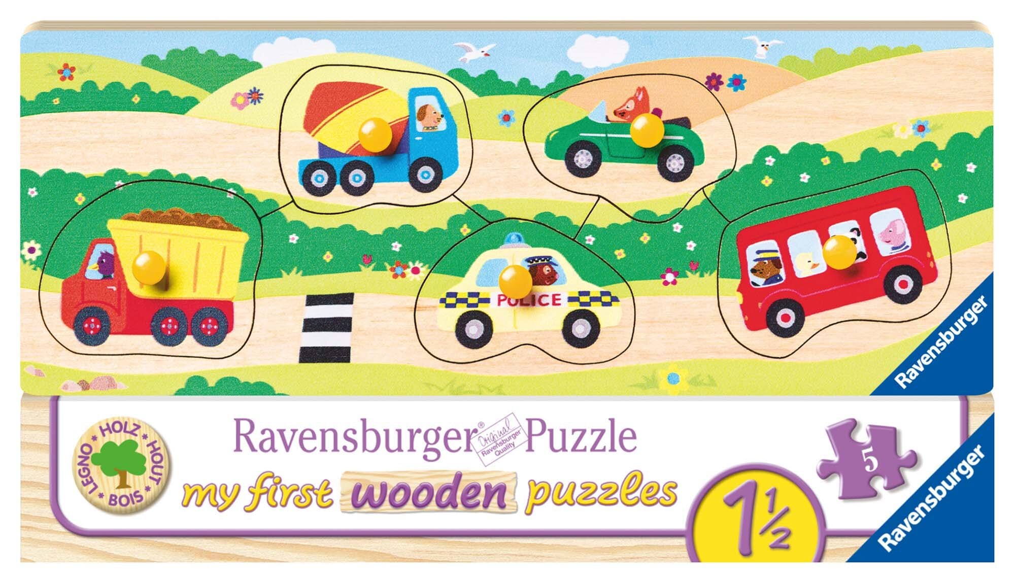 Ravensburger Puslespil, First Vehicles 5 brikker