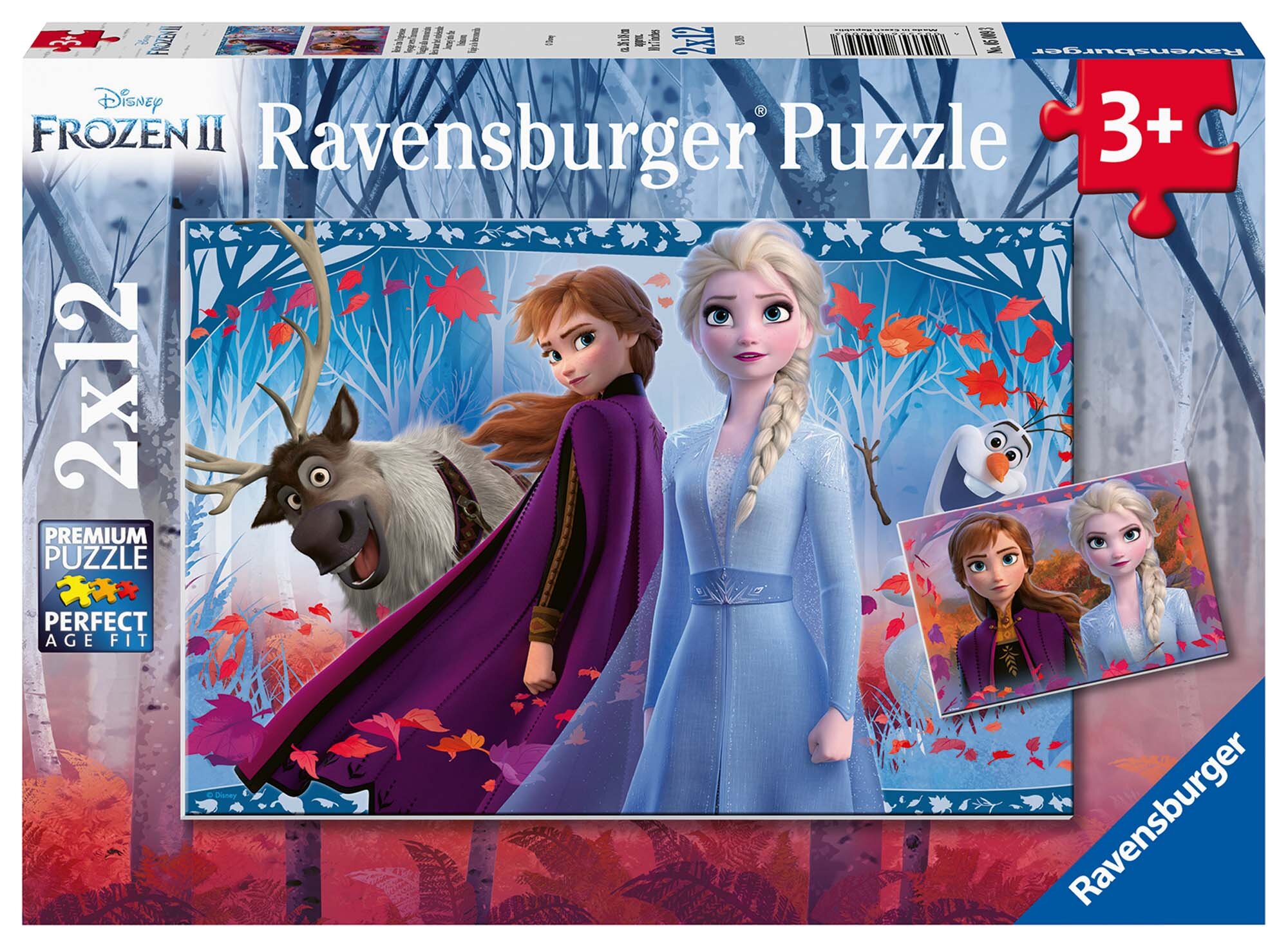 Ravensburger Puslespil, Disney - Frozen 2x12 brikker