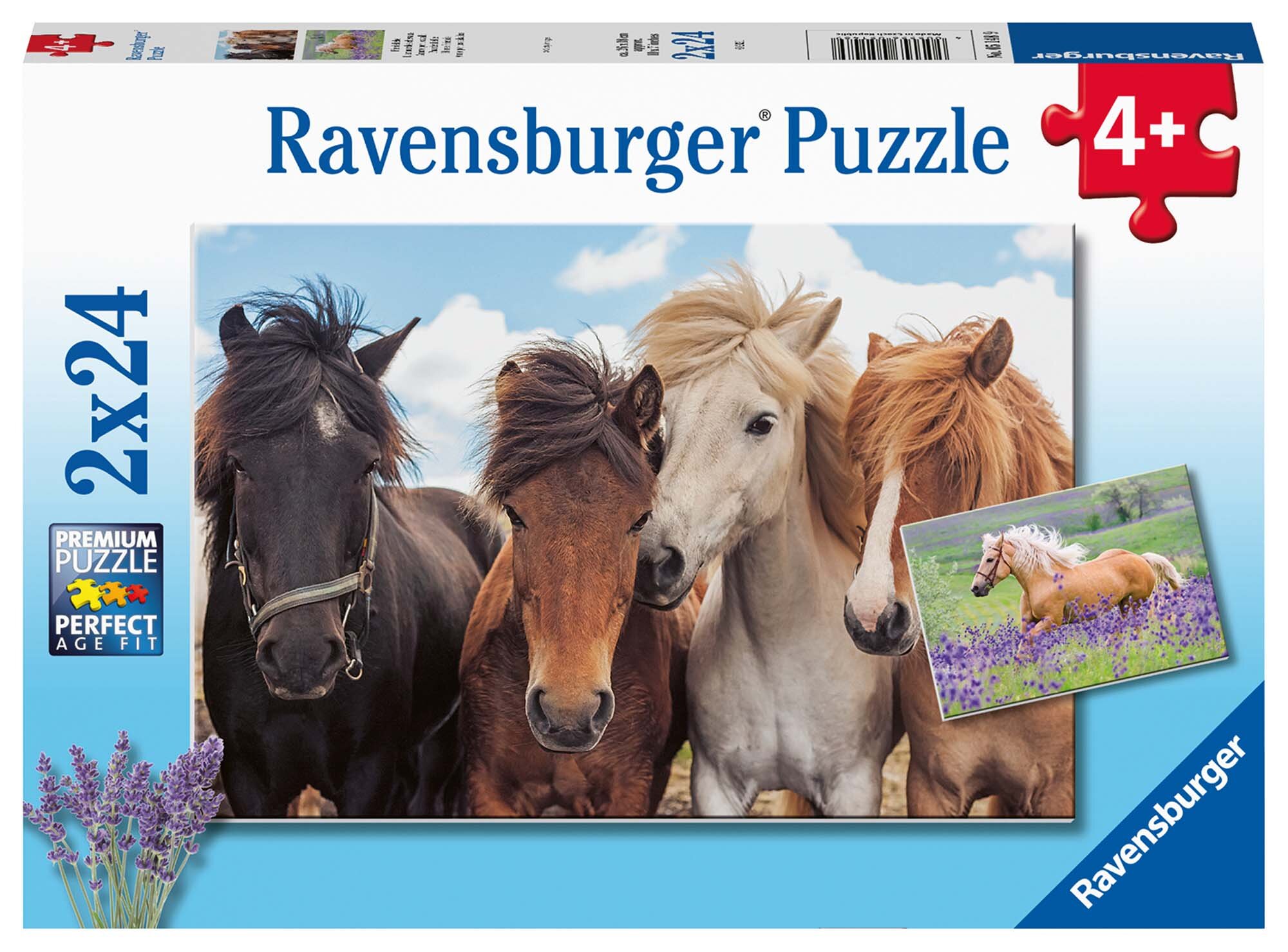 Ravensburger Puslespil, Horse Friends 2x24 brikker