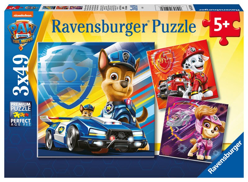 Ravensburger Puslespil, Paw Patrol Movie 3x49 brikker