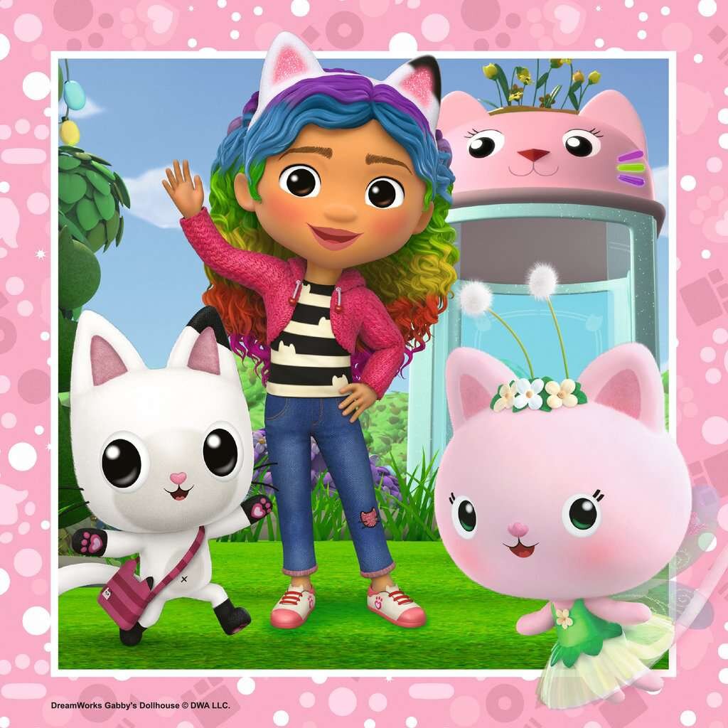 Ravensburger Puslespil - Gabby's Dollhouse 3x49 brikker