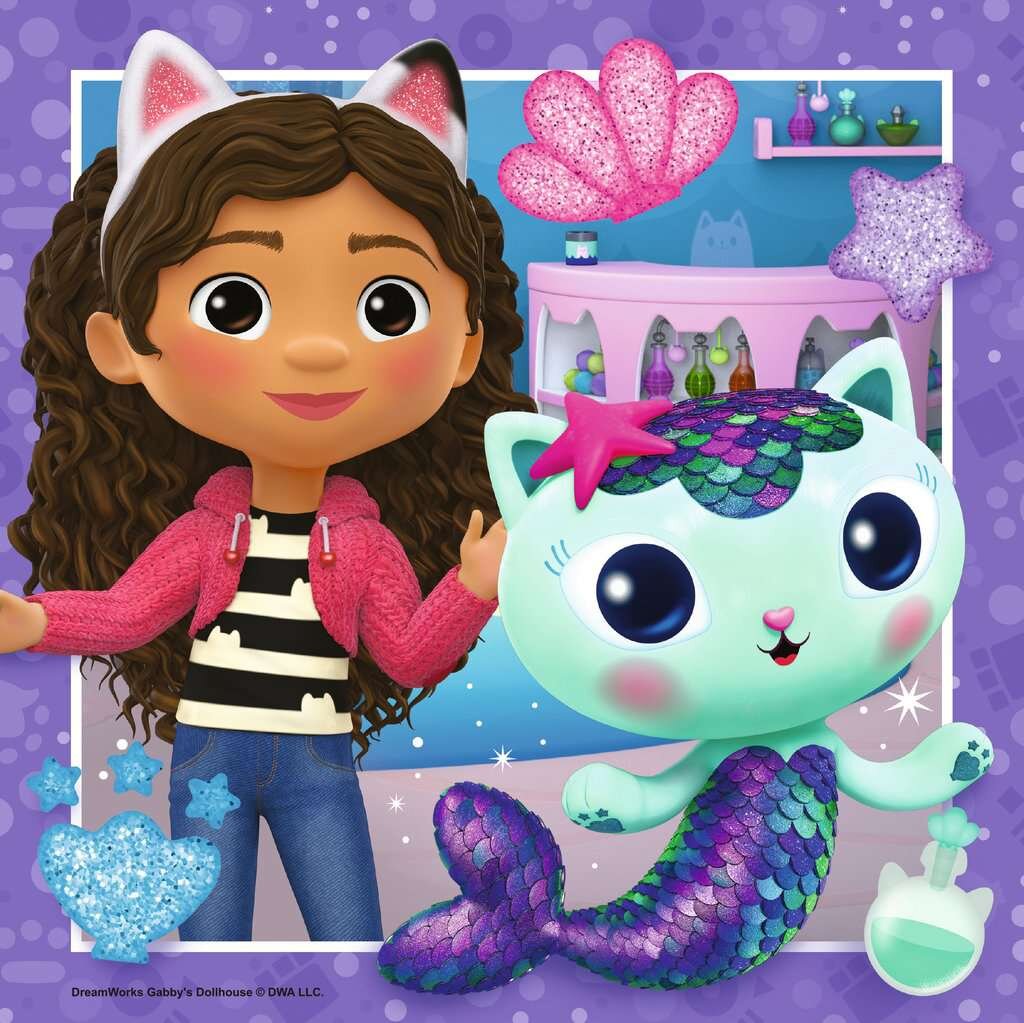 Ravensburger Puslespil - Gabby's Dollhouse 3x49 brikker