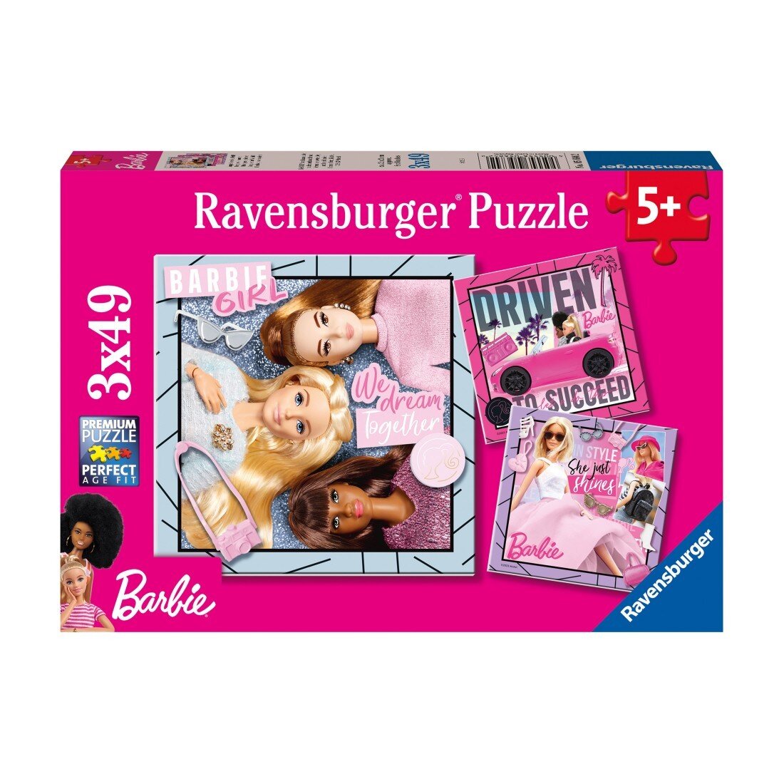 Ravensburger Puslespil - Barbie 3x49 brikker