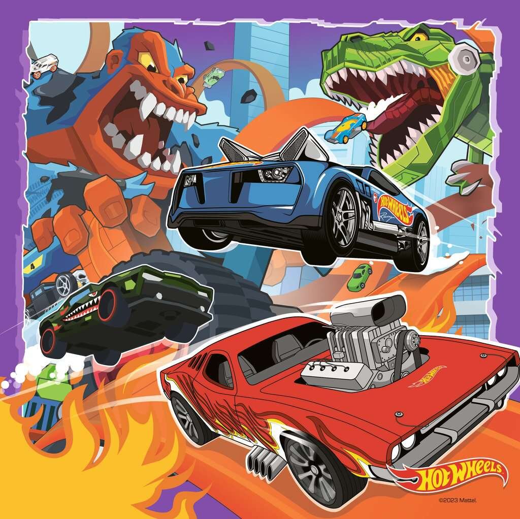 Ravensburger Puslespil - Hot Wheels 3x49 brikker