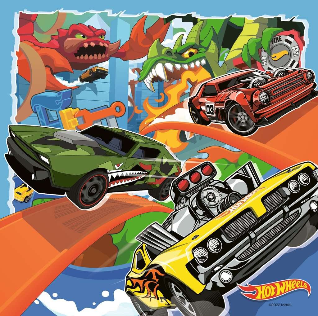 Ravensburger Puslespil - Hot Wheels 3x49 brikker
