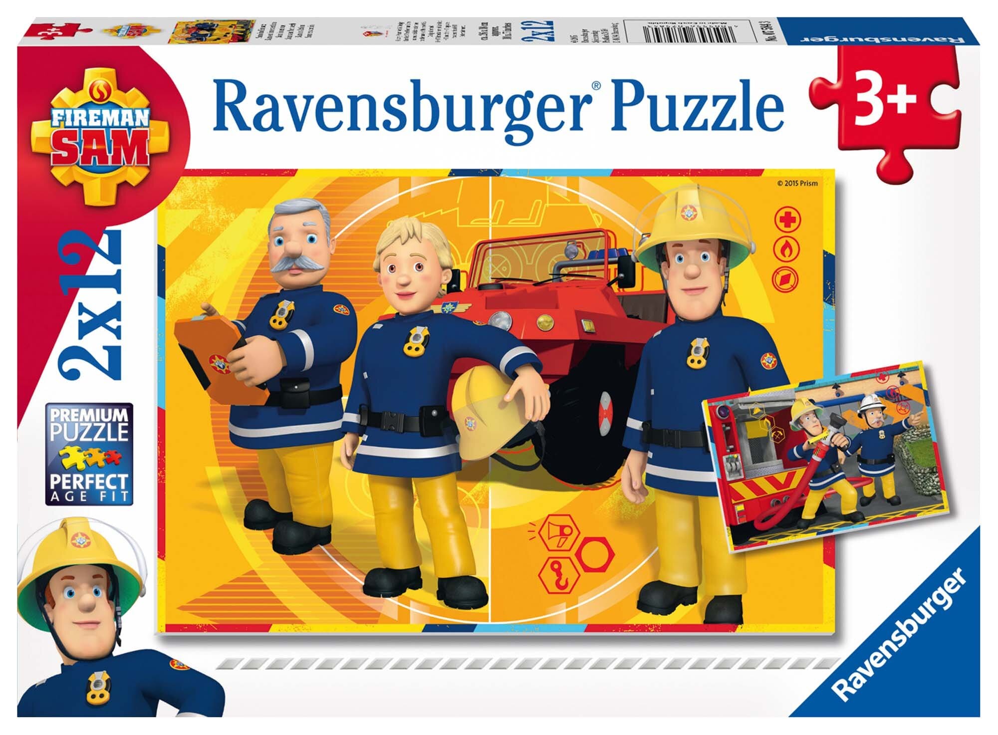 Ravensburger Puslespil, Fireman Sam in Action 2x12 brikker
