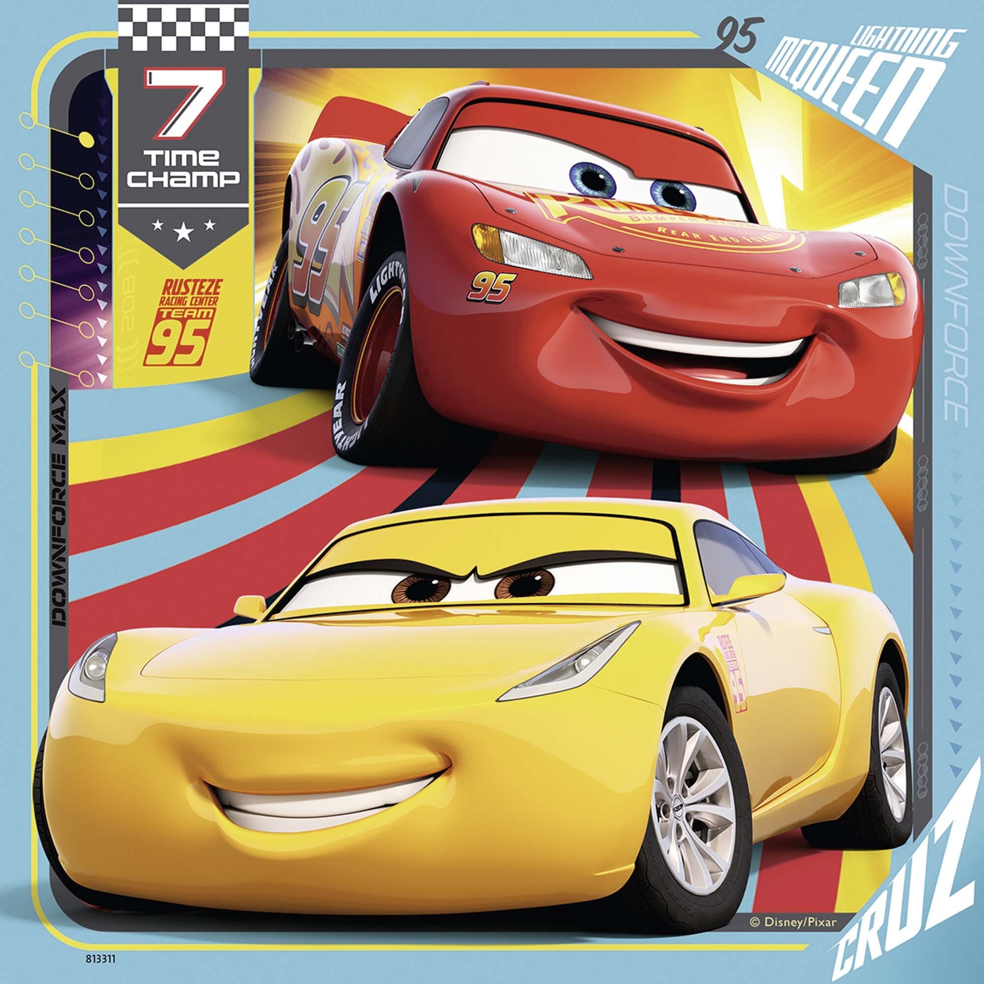 Ravensburger Puslespil, Disney Cars 3x49 brikker