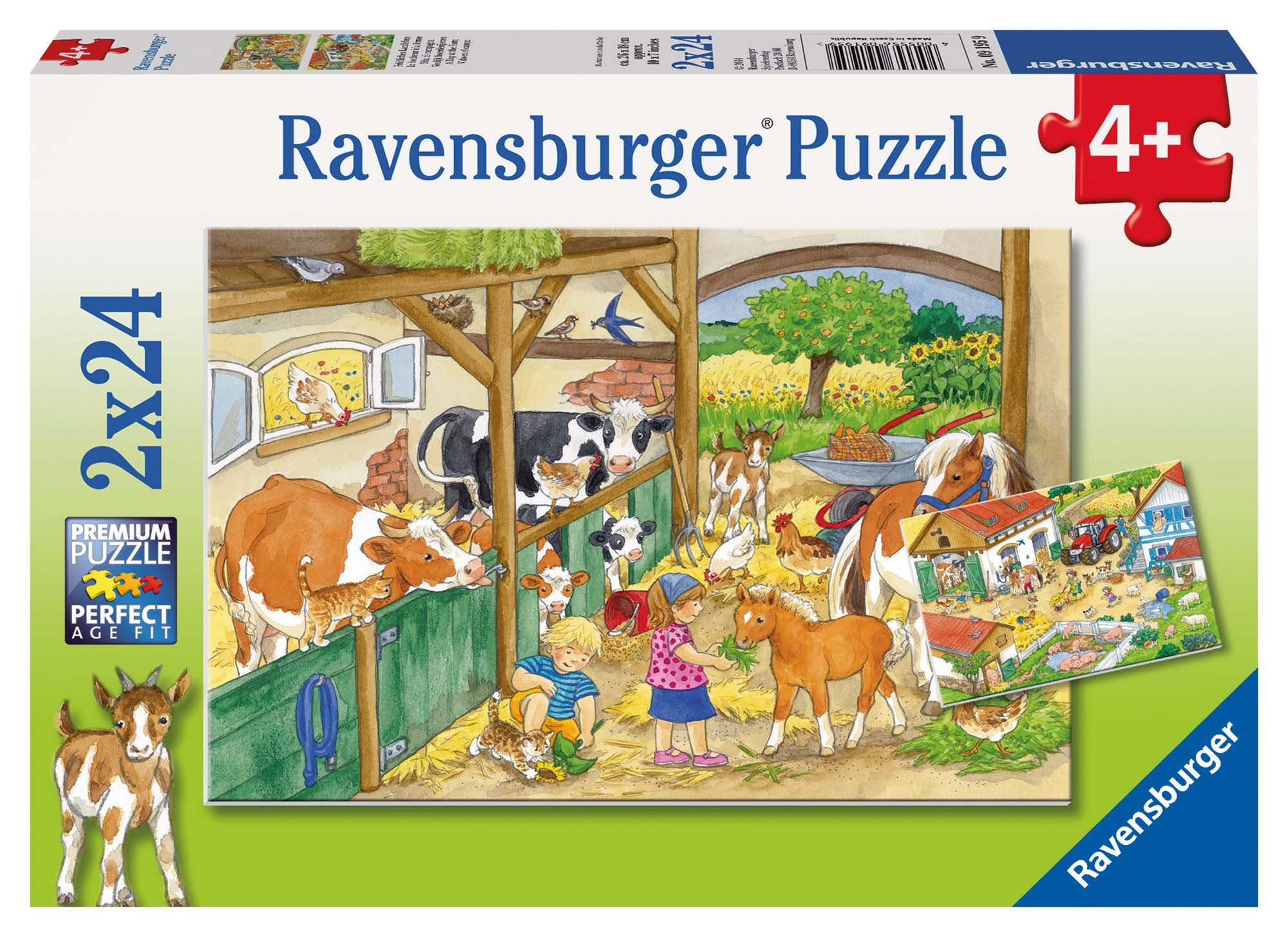 Ravensburger Puslespil, A Day at the Farm 2x24 brikker