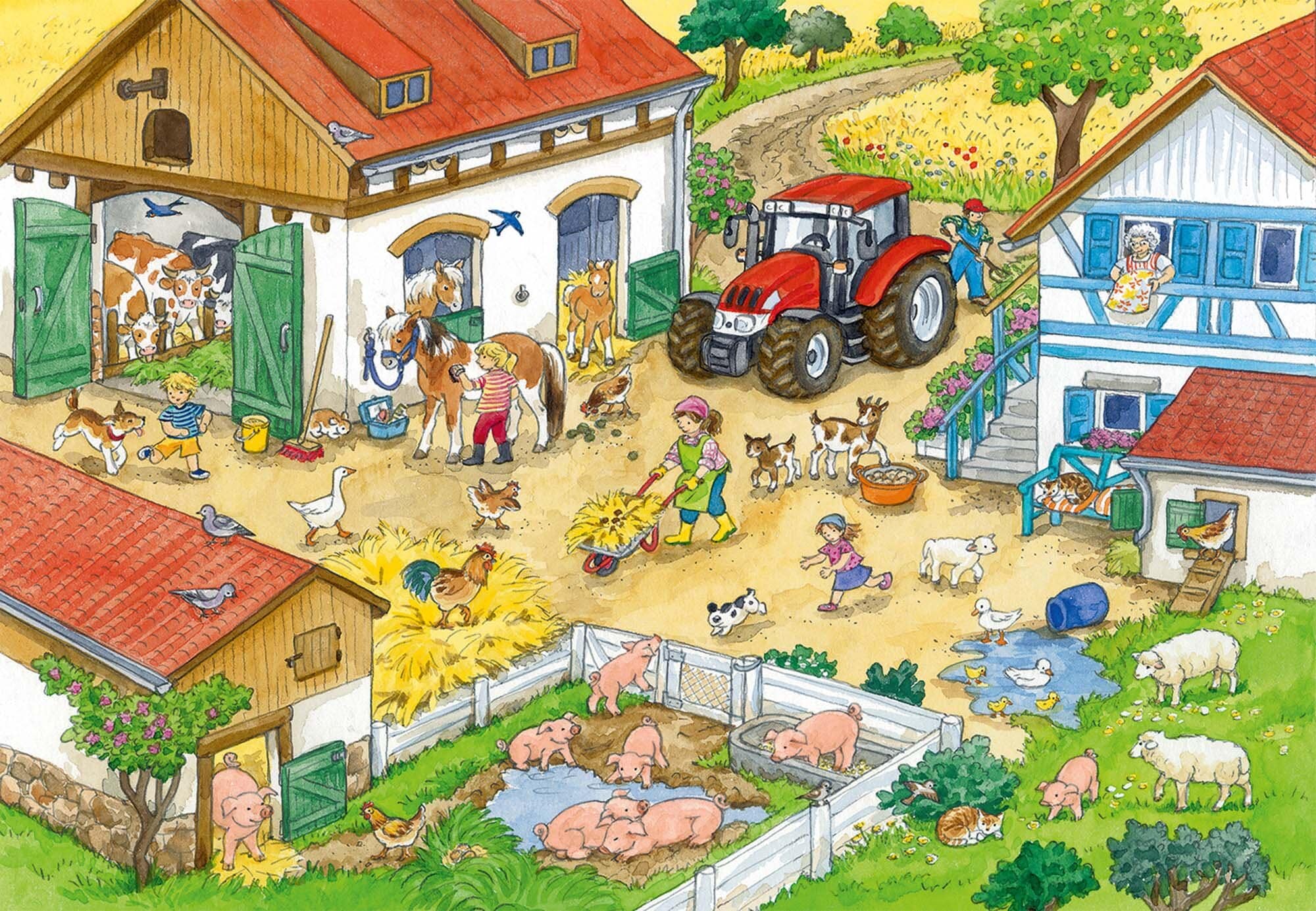 Ravensburger Puslespil, A Day at the Farm 2x24 brikker