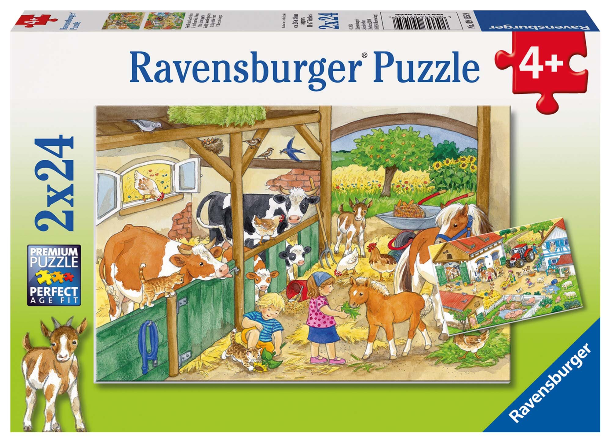 Ravensburger Puslespil, A Day at the Farm 2x24 brikker