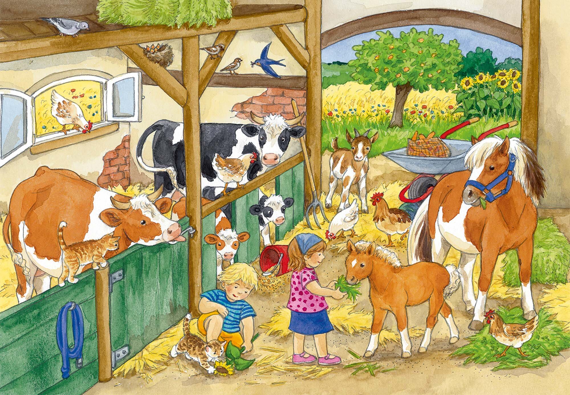 Ravensburger Puslespil, A Day at the Farm 2x24 brikker