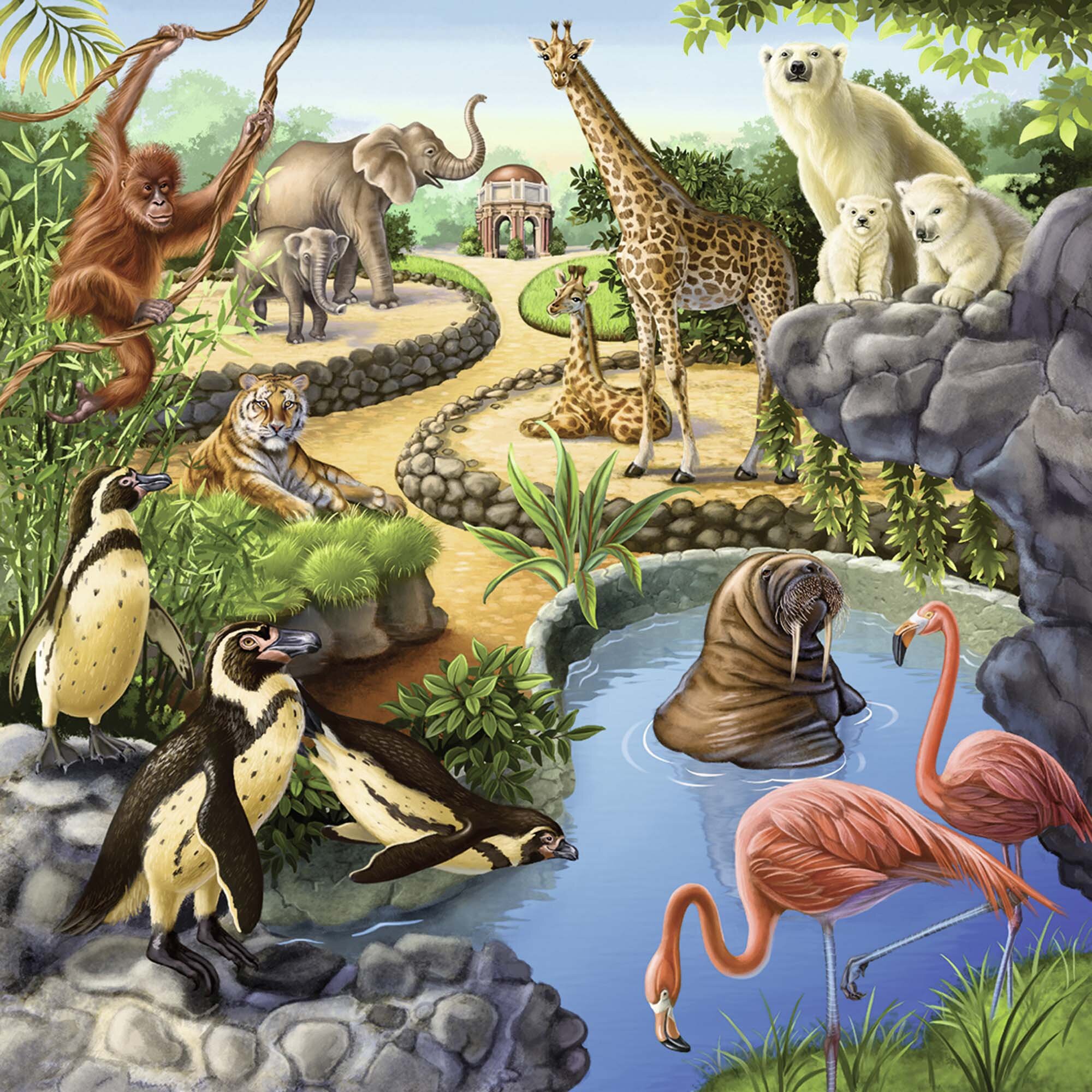 Ravensburger Puslespil, Wild Animals 3x49 brikker