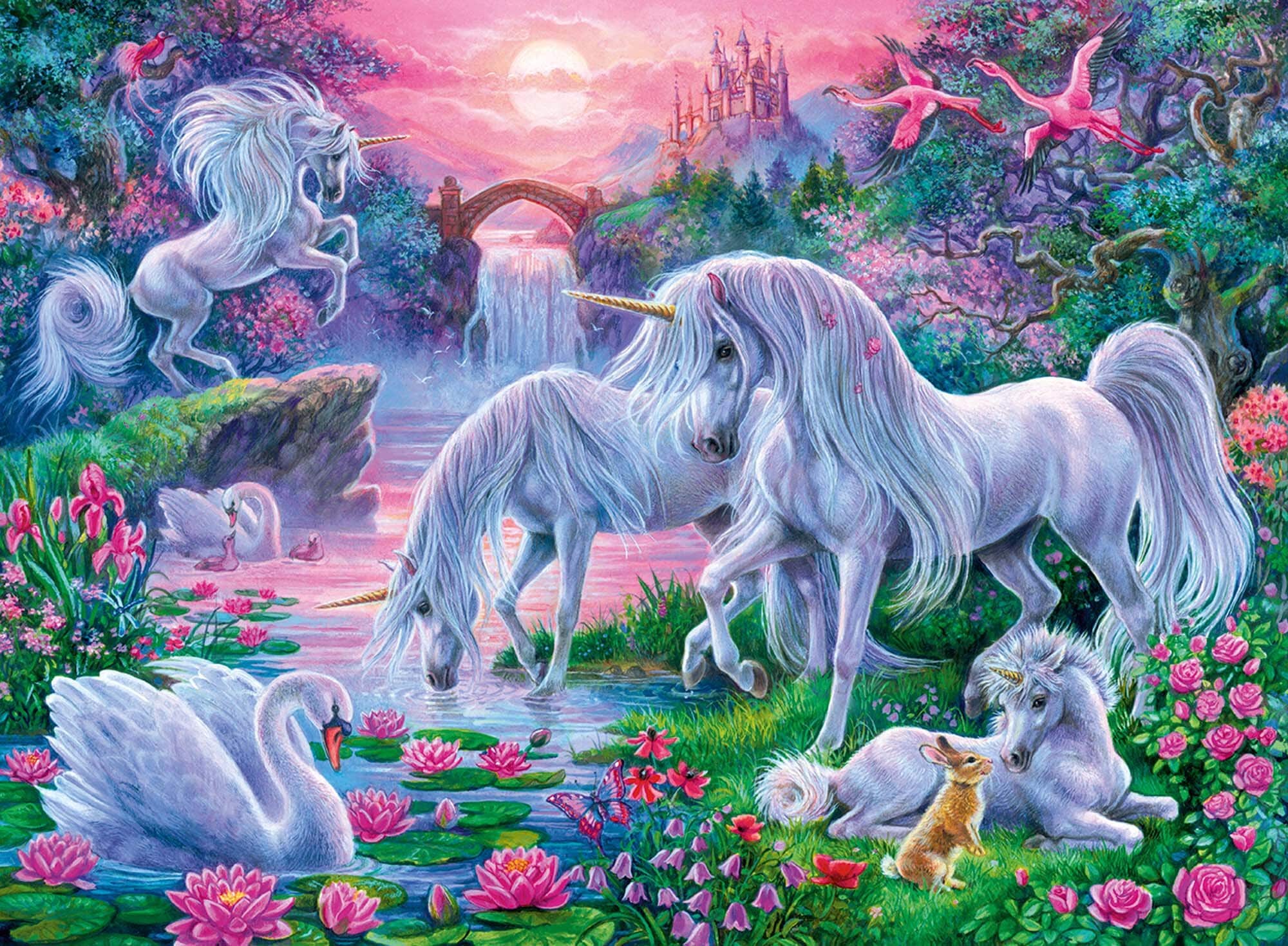 Ravensburger Puslespil, Unicorns in the Sunset Glow 150 brikker XXL