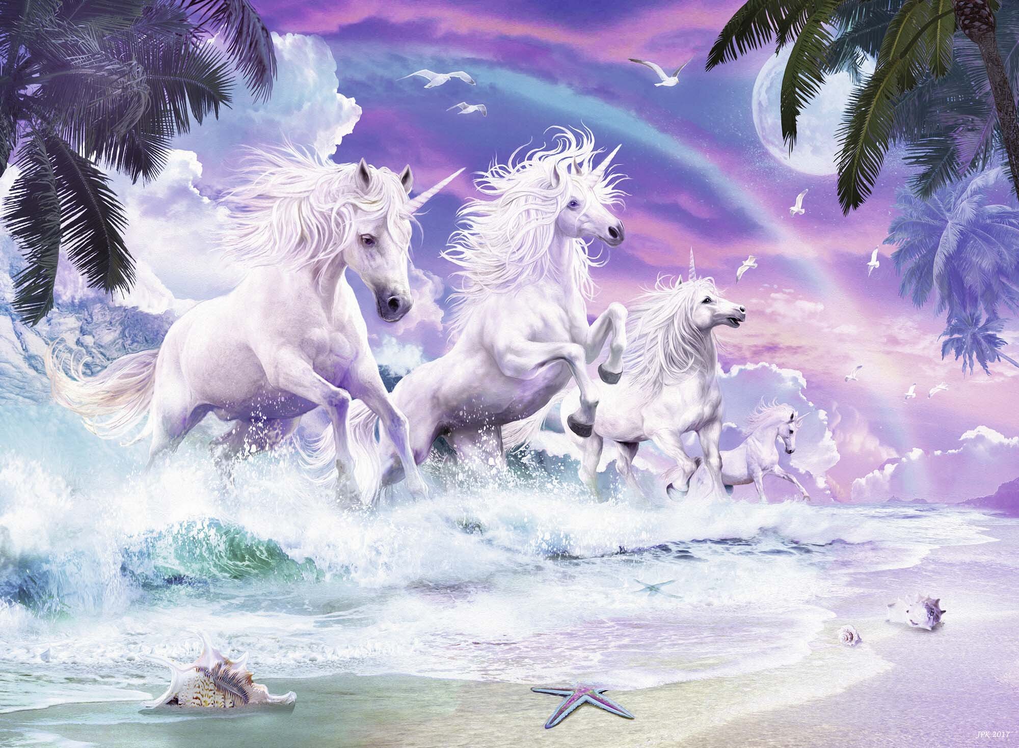 Ravensburger Puslespil, Unicorn Beach 150 brikker XXL