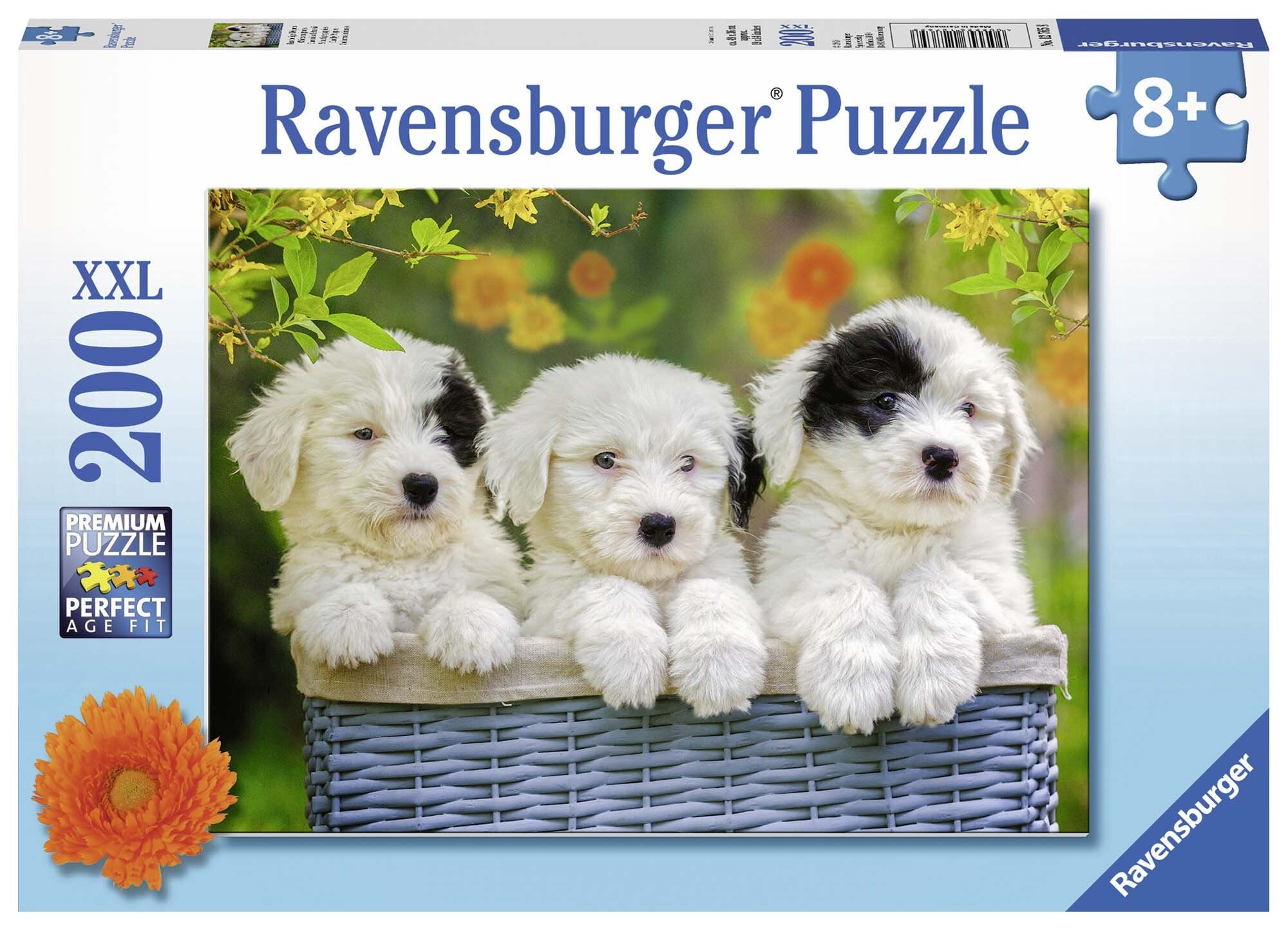 Ravensburger Puslespil, Cuddly Puppies 200 brikker XXL