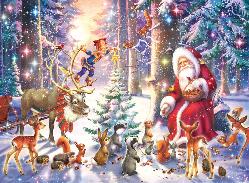 Ravensburger Puslespil, Christmas in the Forest 100 brikker
