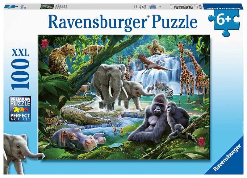 Ravensburger Puslespil, Jungle Families 100 brikker