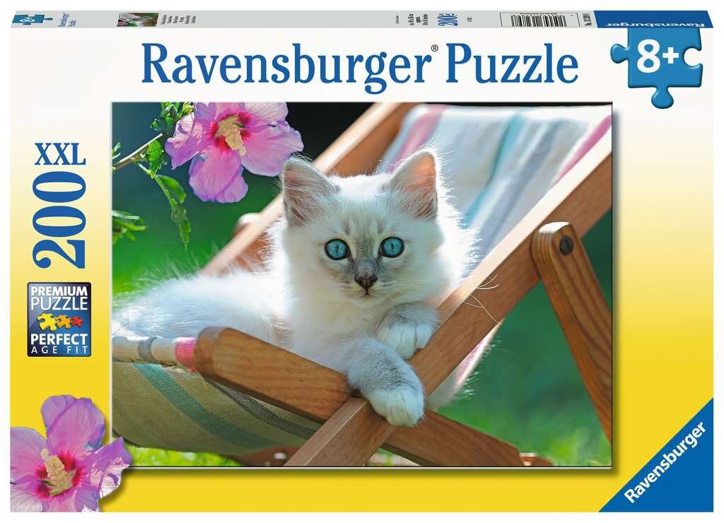 Ravensburger Puslespil, Deckchair Kitty 200 brikker