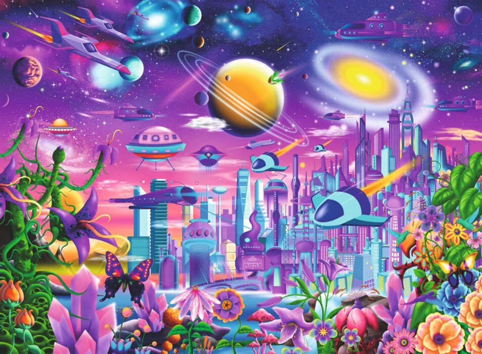 Ravensburger Puslespil, Cosmic City 200 brikker XXL