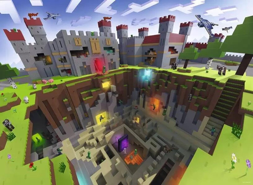 Ravensburger Puslespil Minecraft Cutaway - 300 brikker