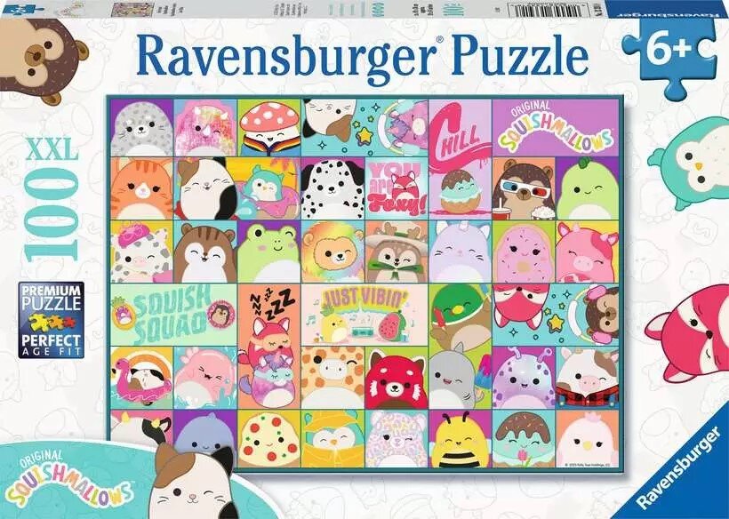 Ravensburger Puslespil - Squishmallows Just Vibin 100 brikker