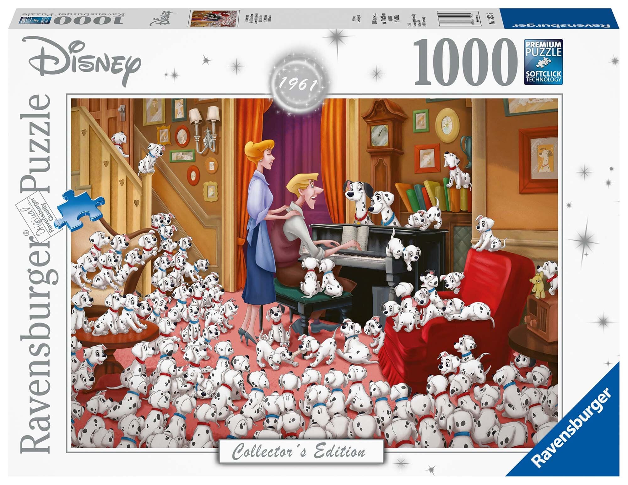 Ravensburger Puslespil, Disney - 101 Dalmations 1000 brikker