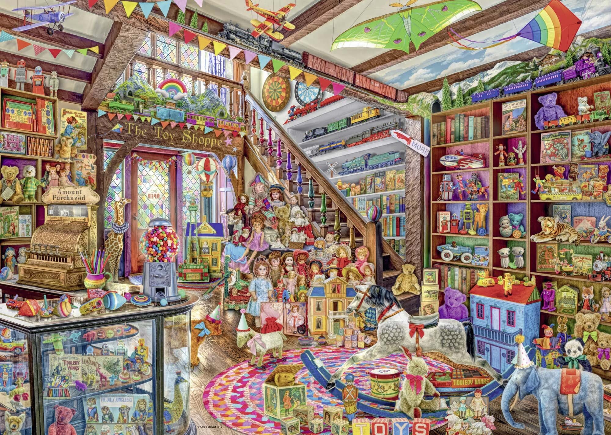 Ravensburger Puslespil, The Fantasy Toy Shop 1000 brikker