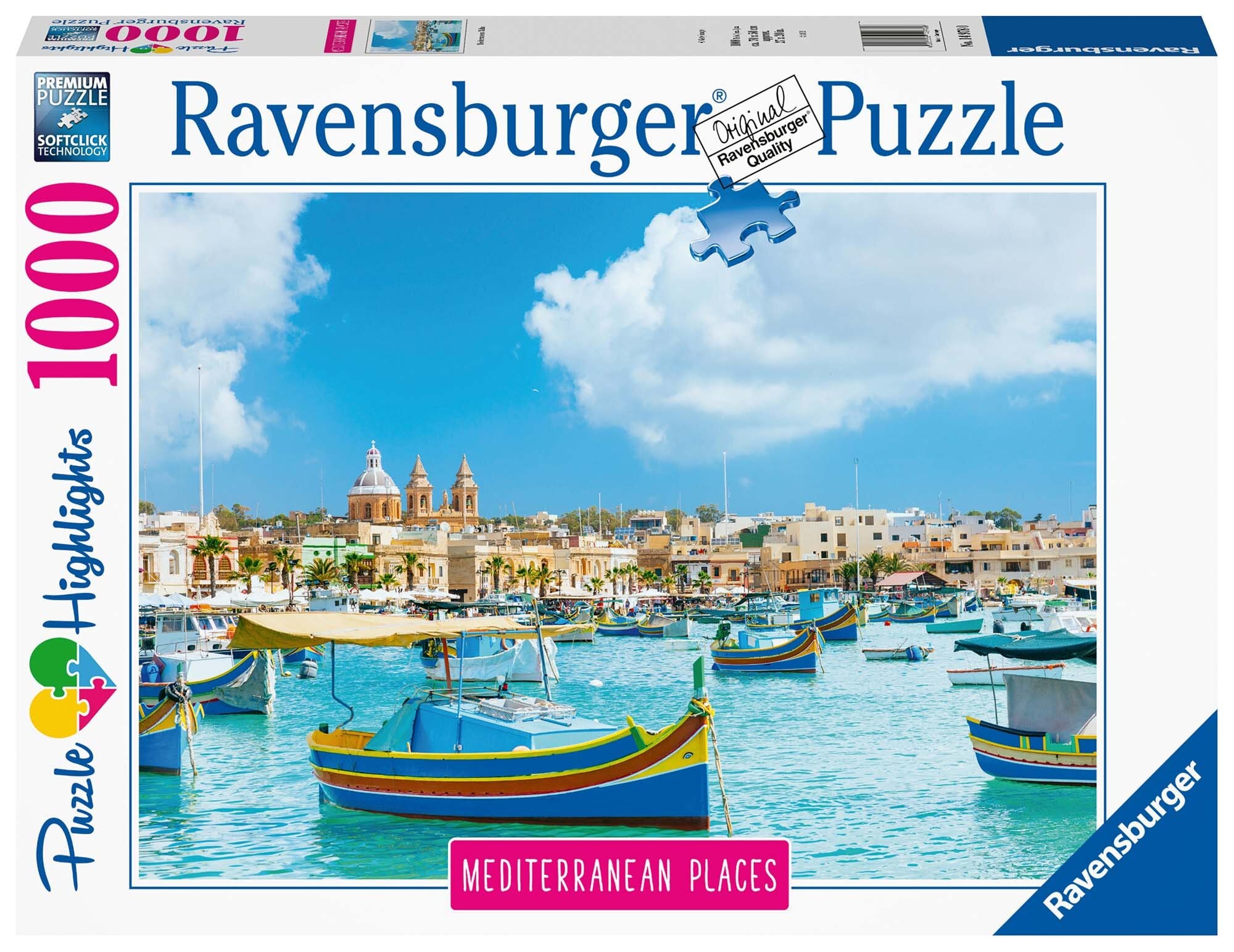 Ravensburger Puslespil, Mediterranean - Malta 1000 brikker