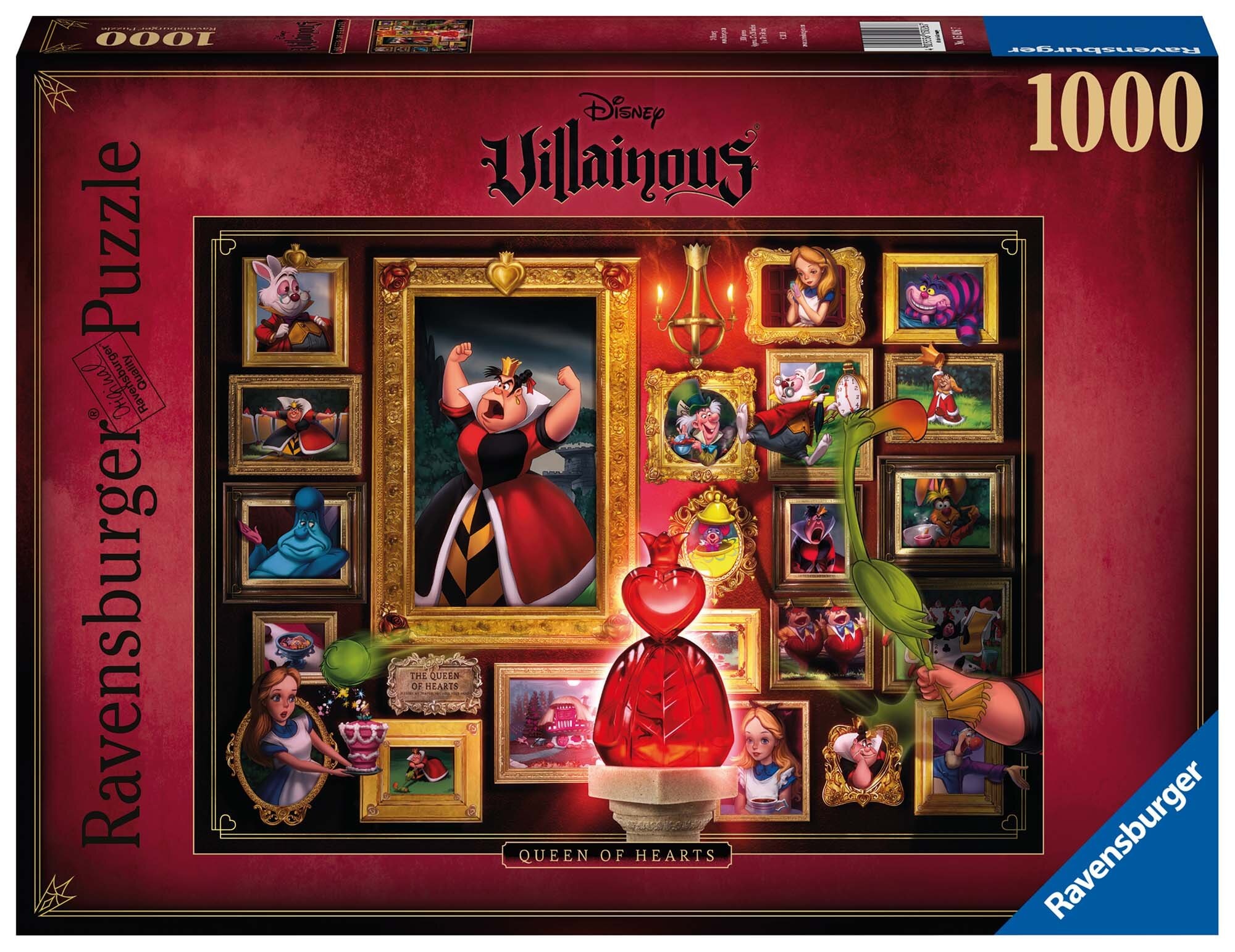 Ravensburger Puslespil, Disney Villainous - Queen of Hearts 1000 brikker