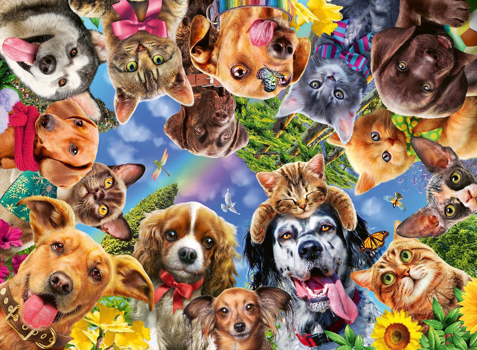 Ravensburger Puslespil, Animal Selfie 500 brikker