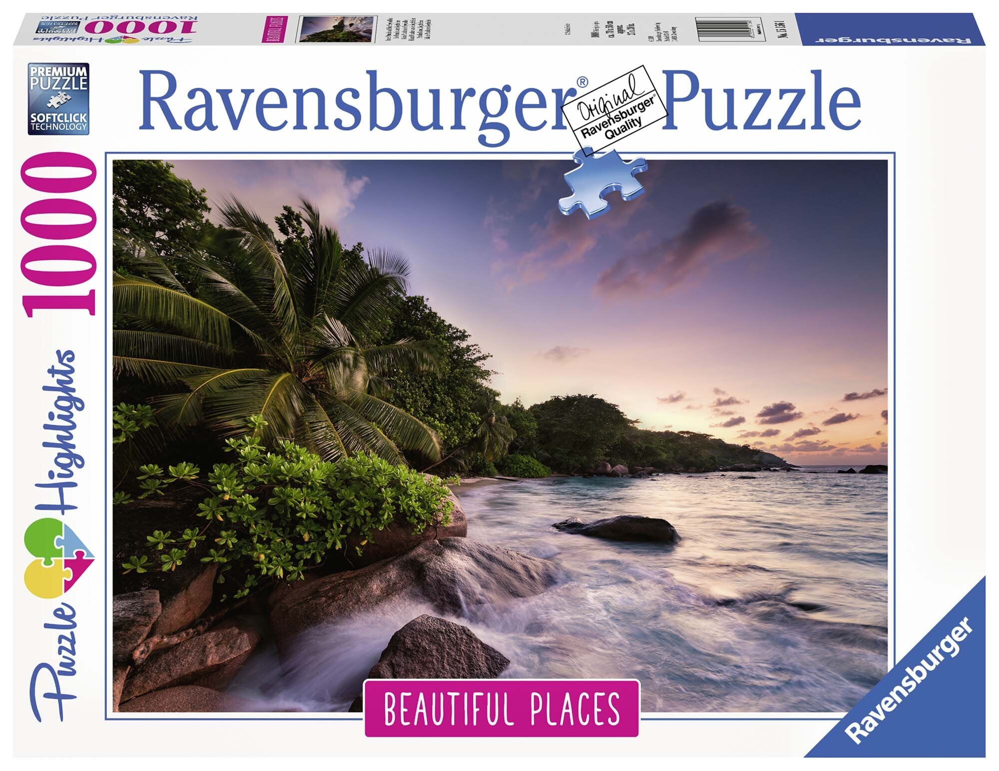 Ravensburger Puslespil, Praslin Island, Seychelles 1000 brikker