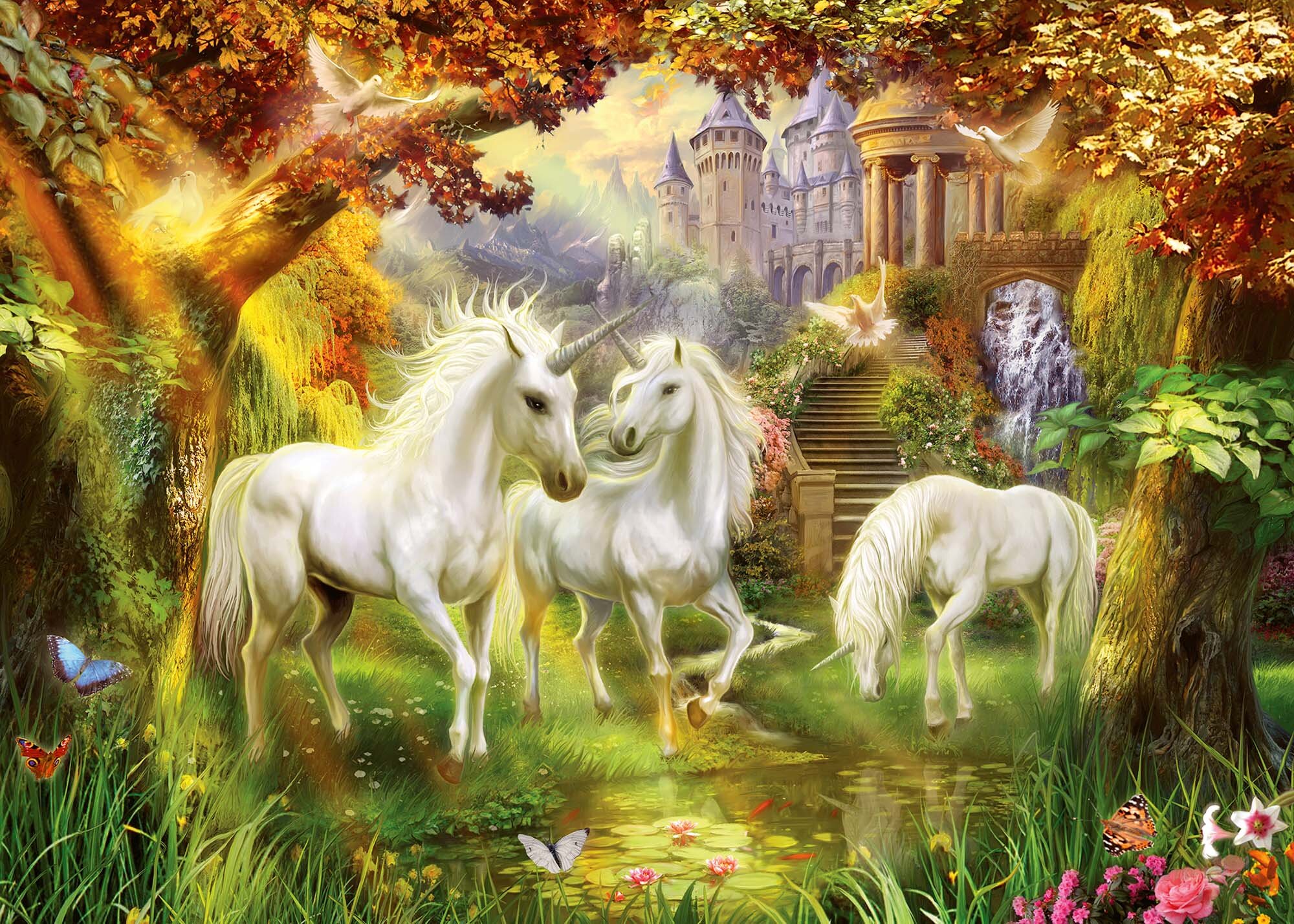 Ravensburger Puslespil, Unicorns in the Forest 1000 brikker