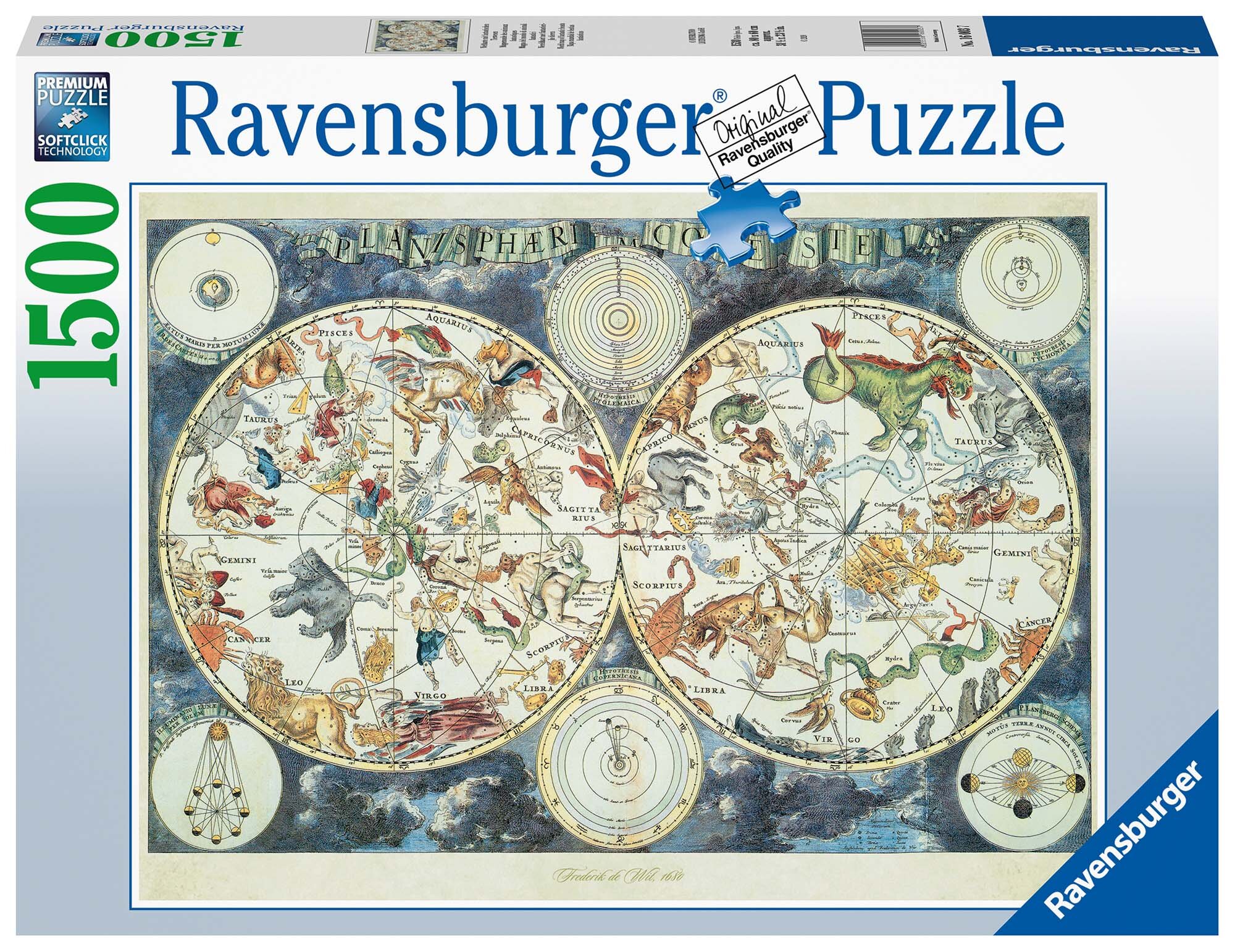 Ravensburger Puslespil, Worldmap of Fantastical Beasts 1500 brikker
