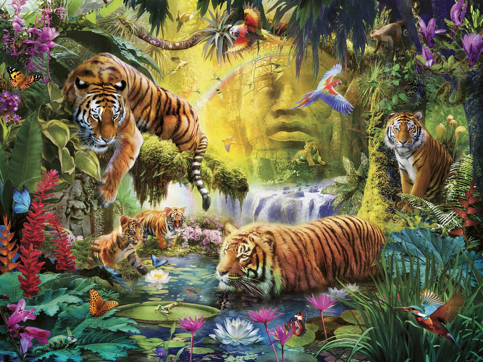 Ravensburger Puslespil, Tranquil Tigers 1500 brikker