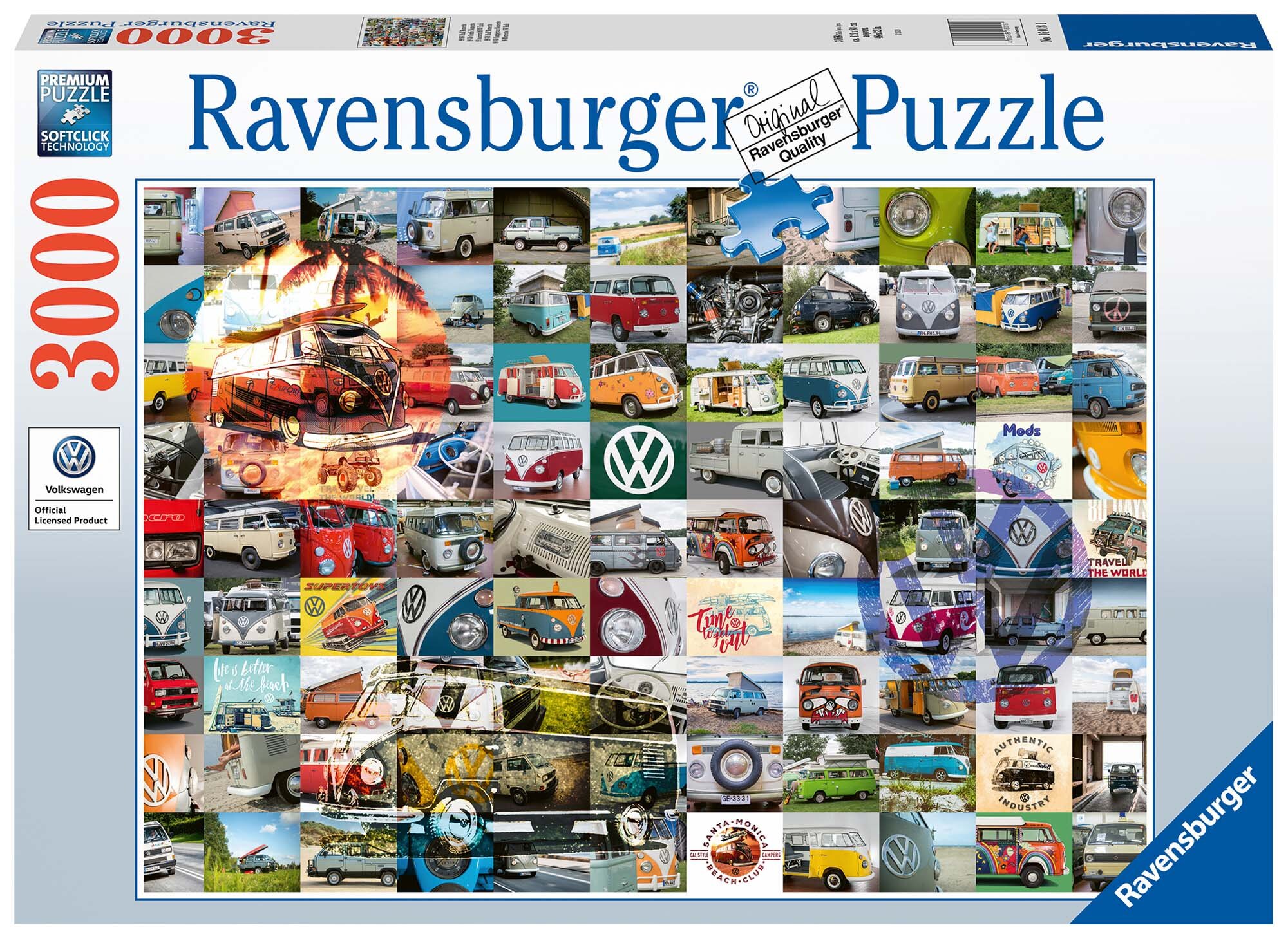 Ravensburger Puslespil, 99 VW Bulli Moments 3000 brikker