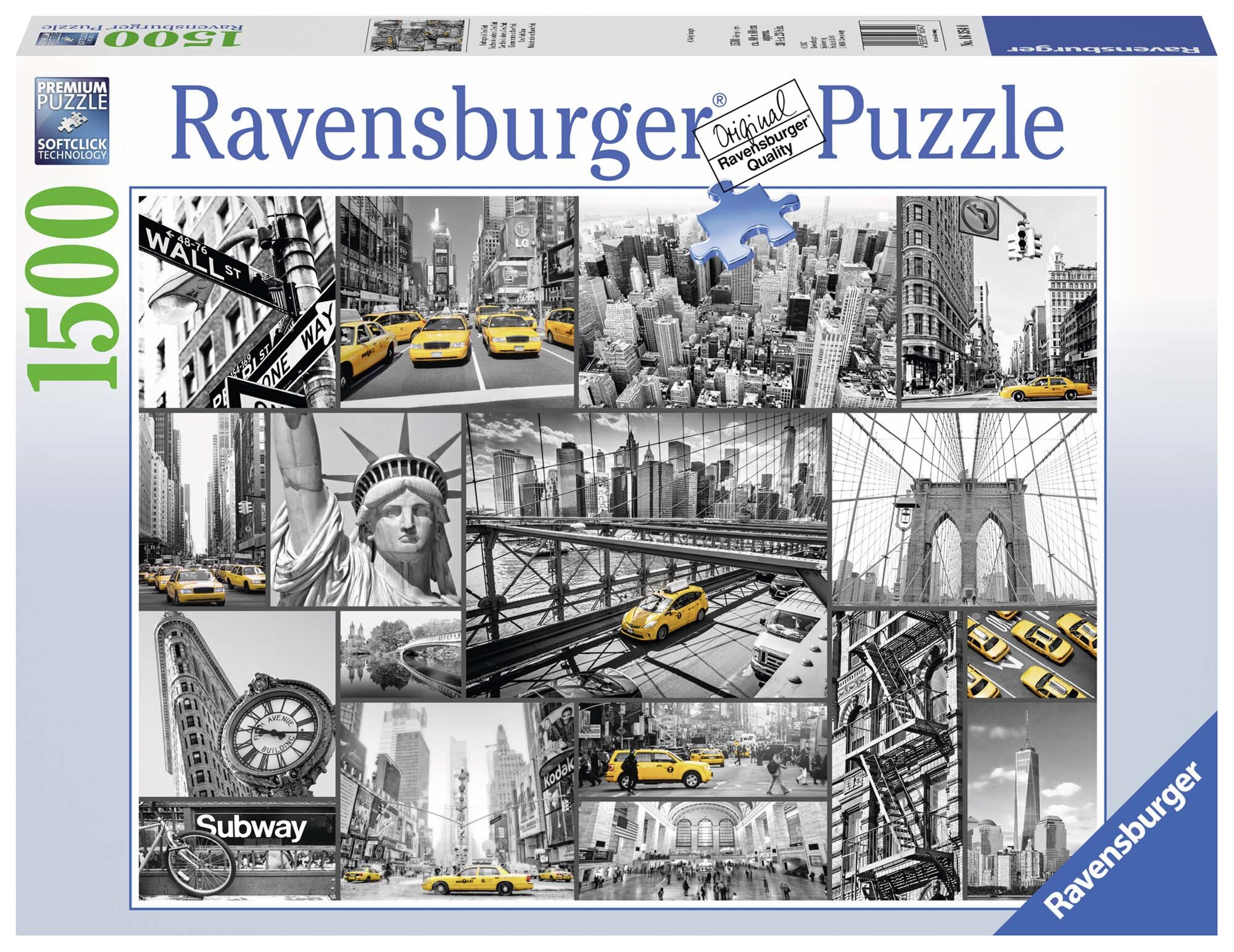 Ravensburger Puslespil, New York Cabs - 1500 brikker