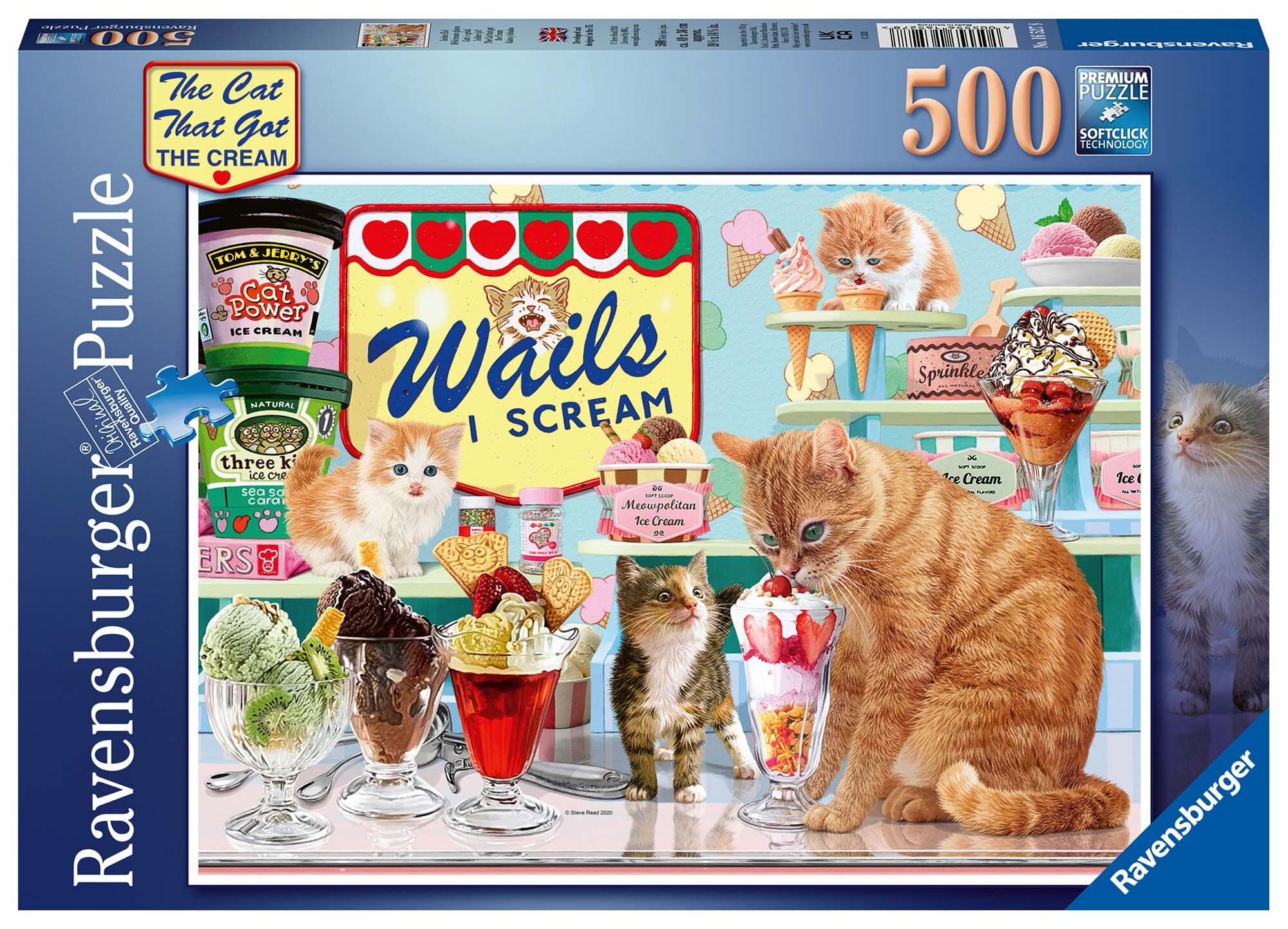 Ravensburger Puslespil, The Cat who go the cream! 500 brikker
