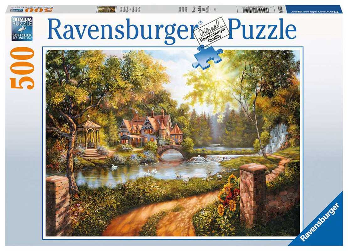 Ravensburger Puslespil, Cottage by the River 500 brikker