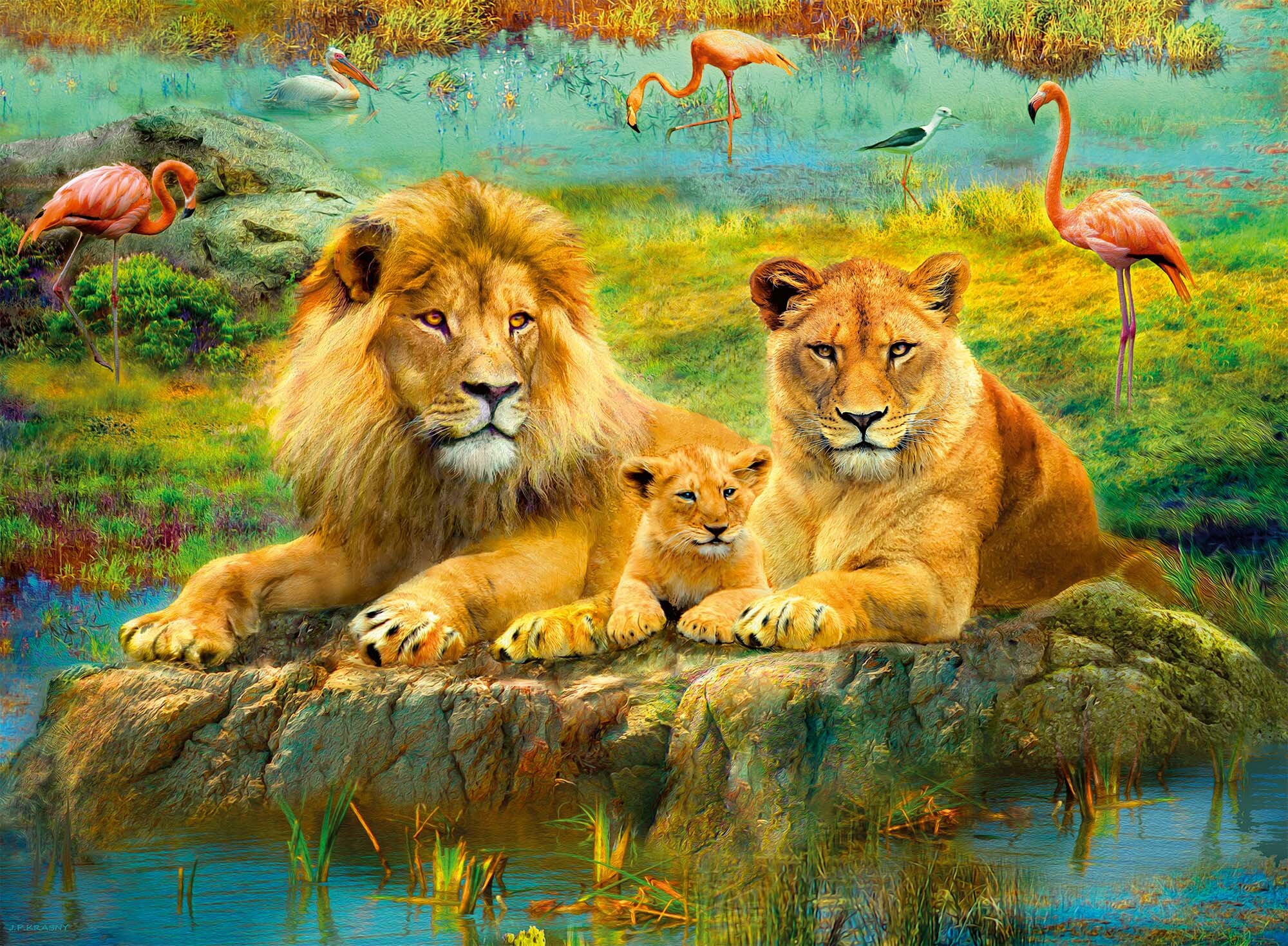 Ravensburger Puslespil, Lions in the Savannah 500 brikker