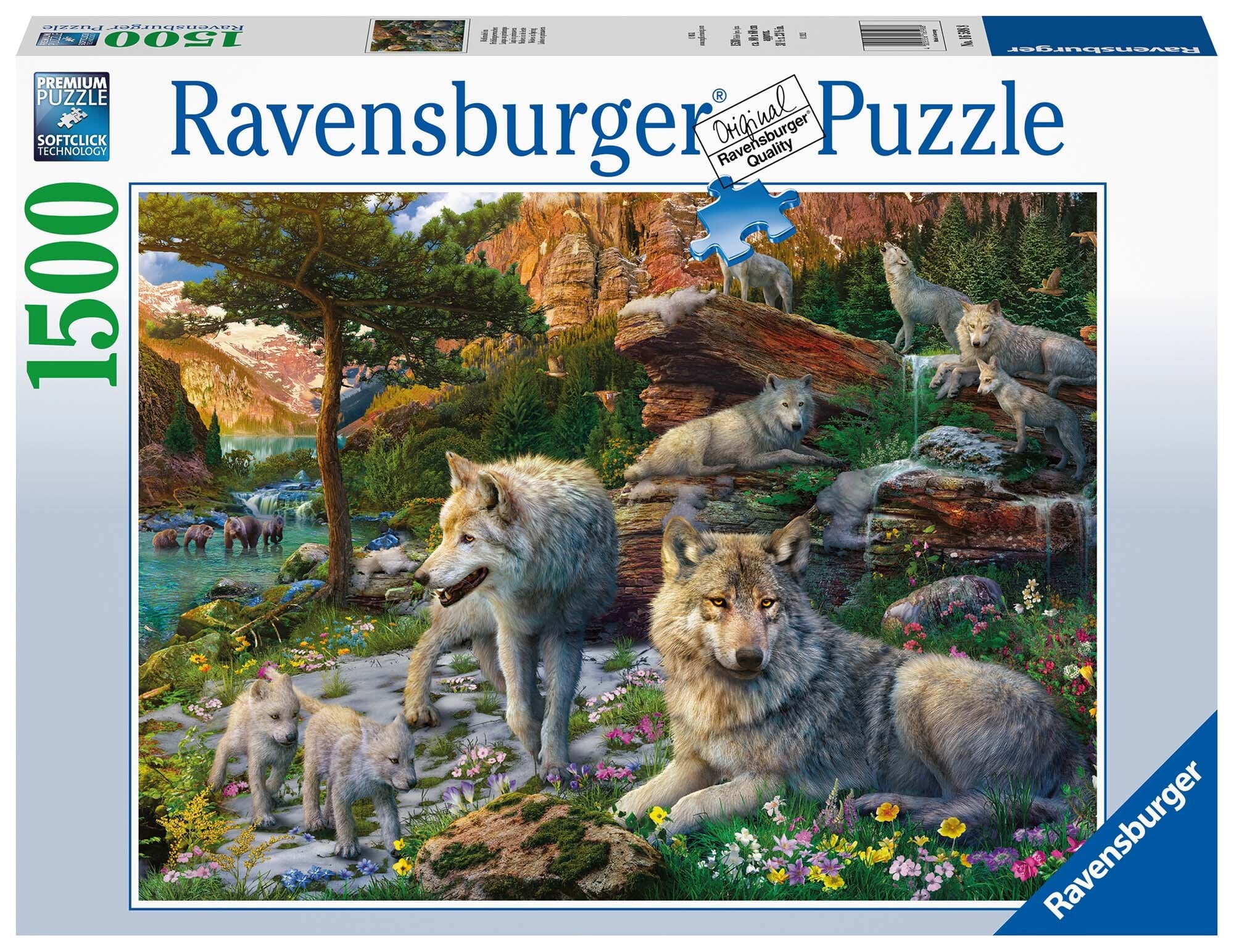Ravensburger Puslespil, Wolves in Spring 1500 brikker