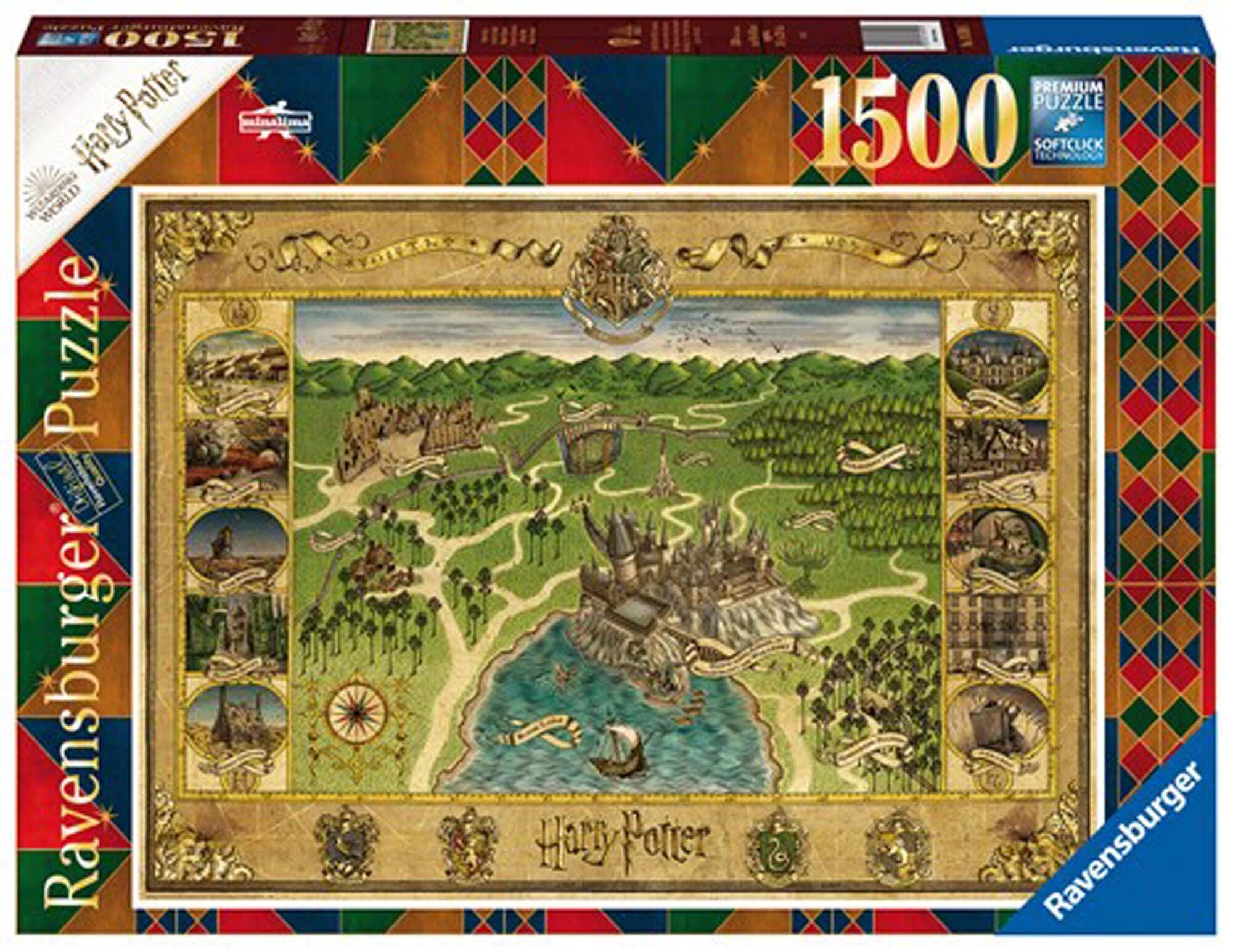 Ravensburger Puslespil, Hogwarts Map 1500 brikker