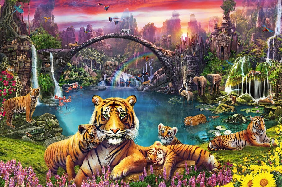 Ravensburger Puslespil, Tigers in Paradise Lagune 3000 brikker