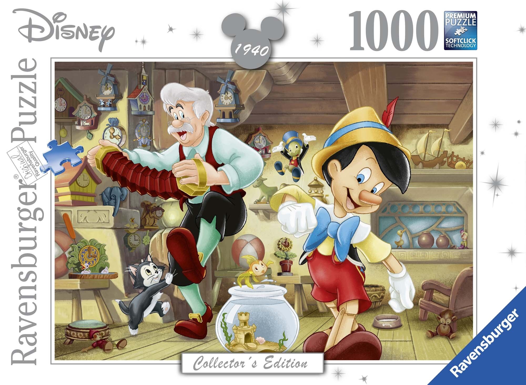 Ravensburger Puslespil, Disney - Pinocchio 1000 brikker