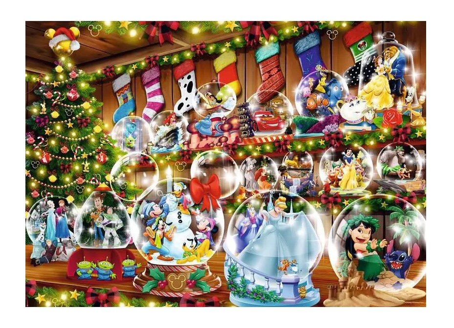 Ravensburger Puslespil - Jul med Disney 1000 brikker